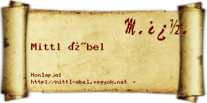 Mittl Ábel névjegykártya